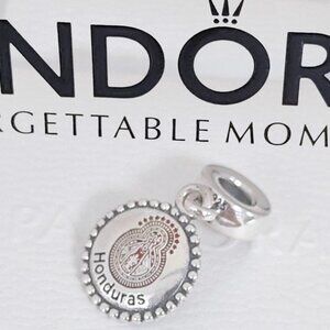 Pandora Honduras Virgin Travel Destination City Dangle Charm Pendant S925 Silver